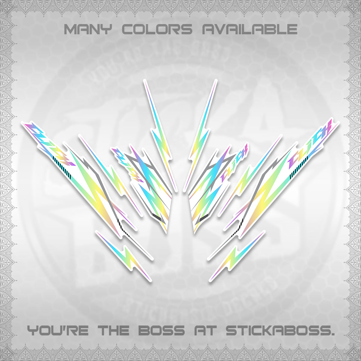 CLICK 125 V2 INDO FOR WHITE DECALS (2024 CL 00-A8 STYLE) STICKER KITS By STICKABOSS