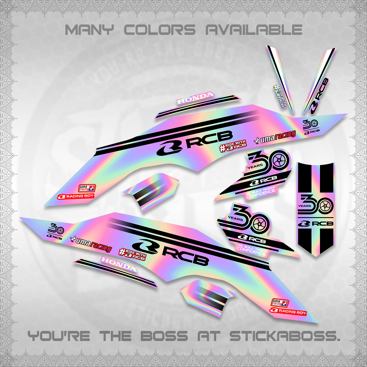 CLICK 125 V3 DECALS (2026 30TH ANNIVERSARY RACING DESIGN) STICKER DECALS By STICKABOSS