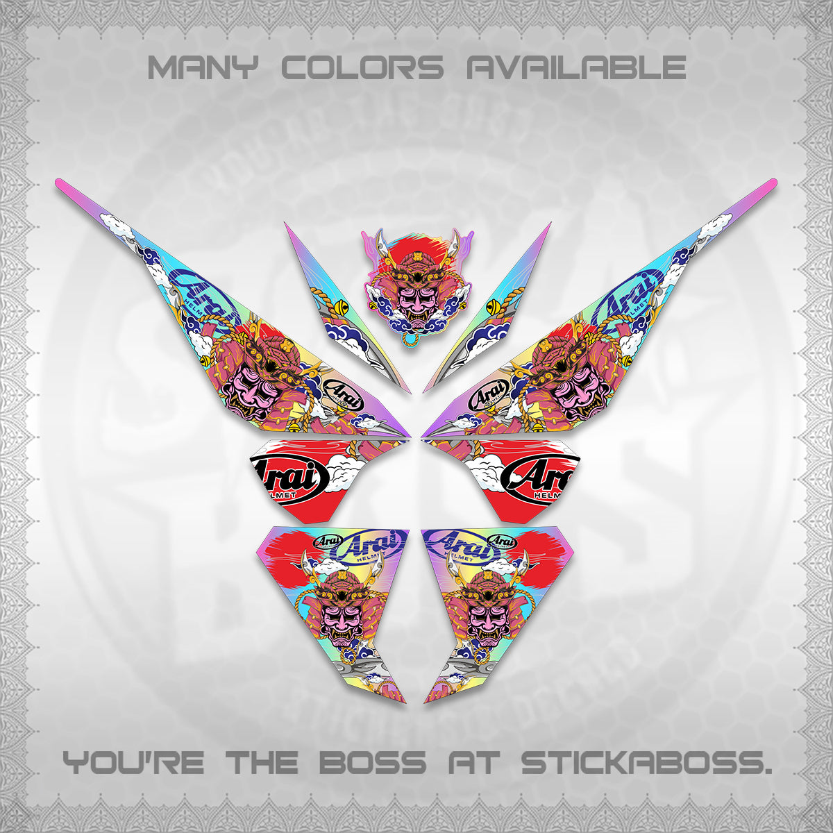 CLICK 125 V1 VARIO DECALS (2026 NEW SAMURAI MOTIF) STICKER KITS BY STICKABOSS