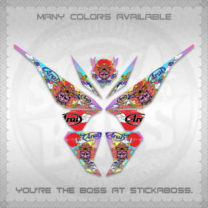 CLICK 125 V1 VARIO DECALS (2026 NEW SAMURAI MOTIF) STICKER KITS BY STICKABOSS
