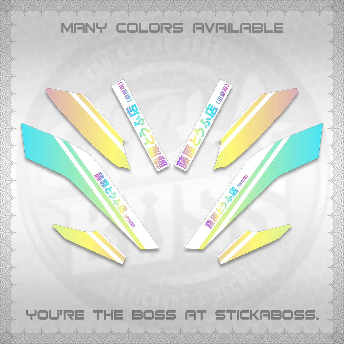 NMAX V2 FOR WHITE DECALS (TRUENO STYLE DESIGN) STICKER KITS By STICKABOSS