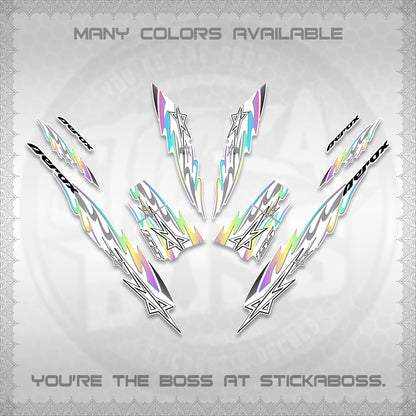 AEROX V2 INDO FOR WHITE DECALS (2026 STAR 0001 MOTIF) STICKER KITS By STICKABOSS
