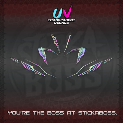 CLICK 125 V4 UV TRANSPARENT DECALS (2026 VEERIZA STYLISH DESIGN) STICKER DECALS By STICKABOSS