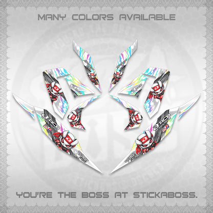 CLICK 125 V4 FOR WHITE DECALS (2026 NEW RCB 2.0 DESIGN) STICKER KITS BY STICKABOSS