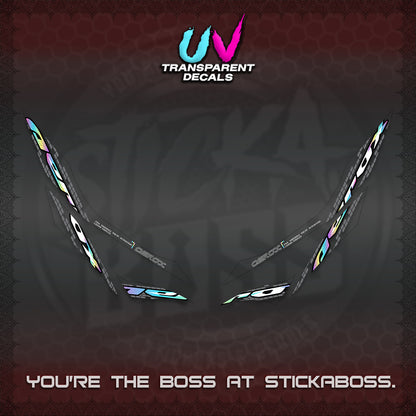 AEROX 155 V1 UV TRANSPARENT DECALS (NEW 2026 VORTEX) STICKER KITS BY STICKABOSS