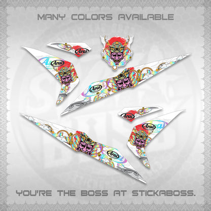 BEAT FI V2 INDO FOR WHITE DECALS (2026 NEW SAMURAI MOTIF) STICKER KITS BY STICKABOSS