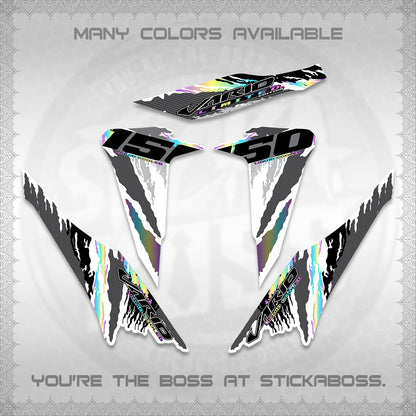 CLICK 150 V2 VARIO FOR WHITE DECALS (2022 SPECIAL SPLASH DESIGN) STICKER KITS BY STICKABOSS