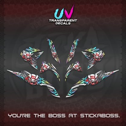 CLICK 125 V3 UV TRANSPARENT DECALS (2026 NEW RCB 2.0 DESIGN) STICKER KITS BY STICKABOSS