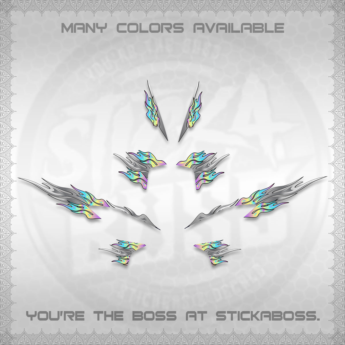 CLICK V2 STRIPING DECALS (2026 MODERN TRIBAL FIRE) STICKER KITS BY STICKABOSS