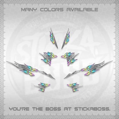 CLICK V2 STRIPING DECALS (2026 MODERN TRIBAL FIRE) STICKER KITS BY STICKABOSS
