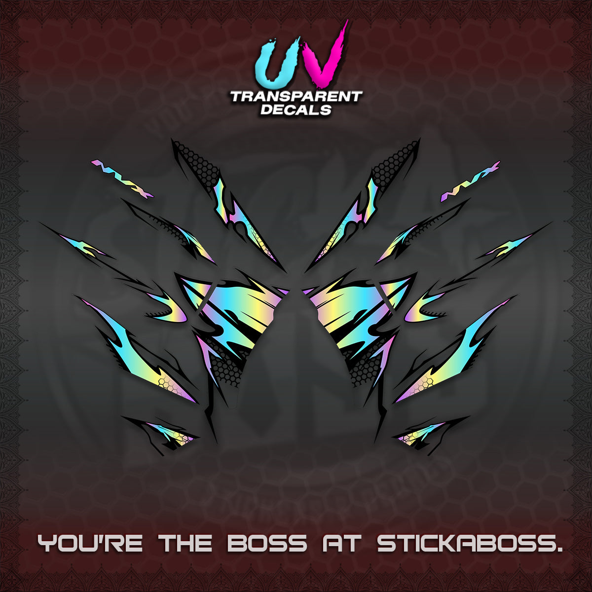 AEROX 155 V2 UV TRANSPARENT (VIETNAM STYLE-1 SPOT) FOR LIGHT COLORED COVER DECALS By STICKABOSS