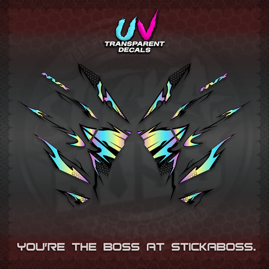 AEROX 155 V2 UV TRANSPARENT (VIETNAM STYLE-1 SPOT) FOR LIGHT COLORED COVER DECALS By STICKABOSS