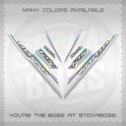 CLICK 125 V3 INDO FOR WHITE DECALS (2024 SV 07-A2 STYLE) STICKER KITS By STICKABOSS