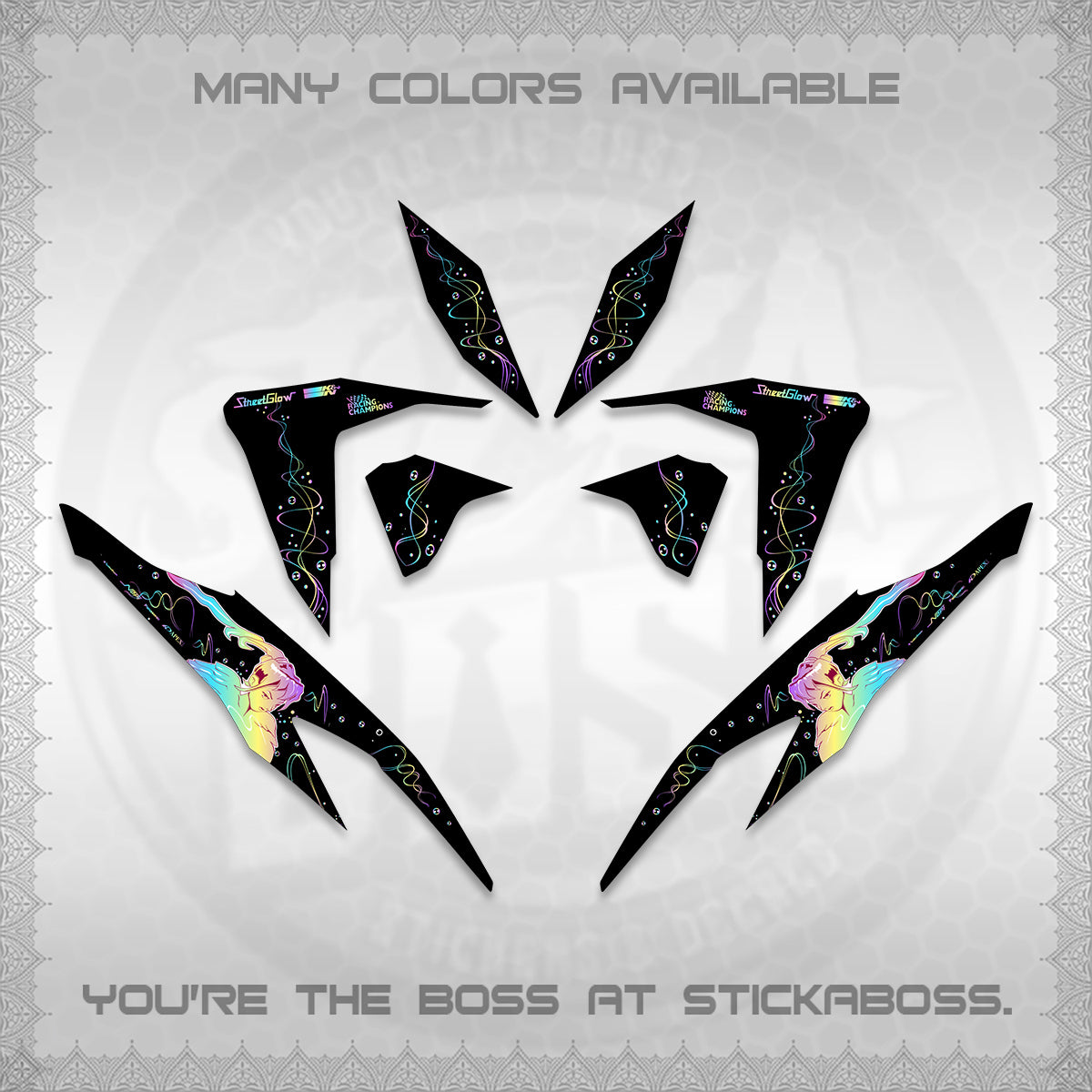 CLICK V2 DECALS (2026 2F2F SWIRL DESIGN) STICKER KITS BY STICKABOSS