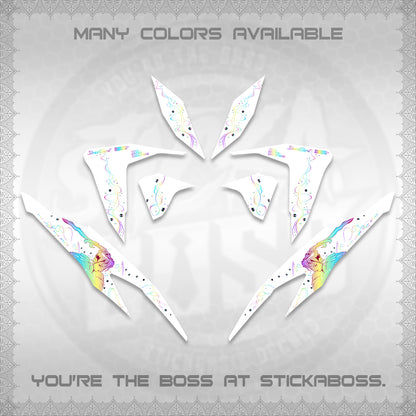 CLICK V2 FOR WHITE DECALS (2026 2F2F SWIRL DESIGN) STICKER KITS BY STICKABOSS