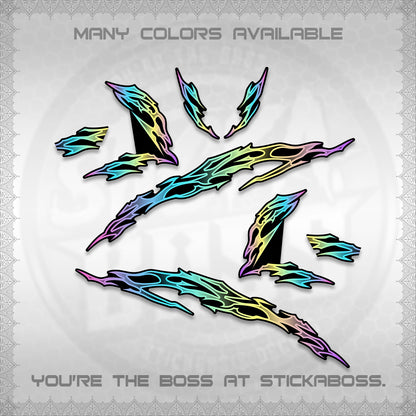 CLICK 125 V3 DECALS (2026 T2 LIGHTNING DESIGN) STICKER KITS BY STICKABOSS
