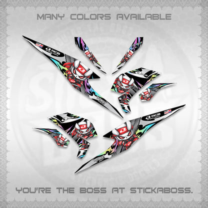 BEAT FI V3 FOR WHITE DECALS (2026 NEW RCB 2.0 DESIGN) STICKER KITS BY STICKABOSS