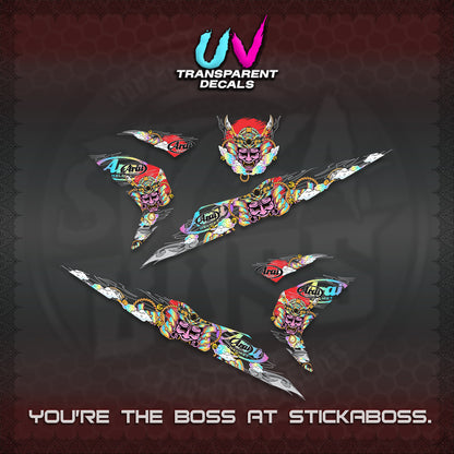 BEAT FI V2 INDO UV TRANSPARENT DECALS (2026 NEW SAMURAI MOTIF) STICKER KITS BY STICKABOSS