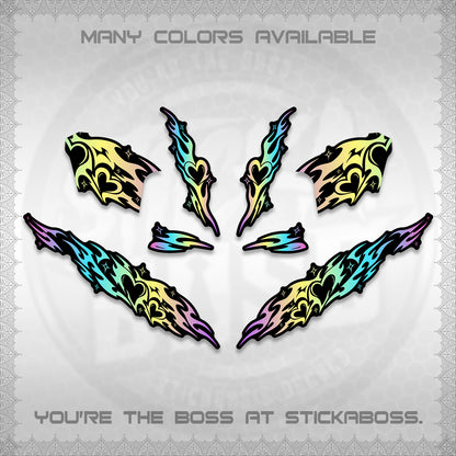 CLICK 125 V2 DECALS (2026 STRIPING HEART DESIGN) STICKER KITS BY STICKABOSS
