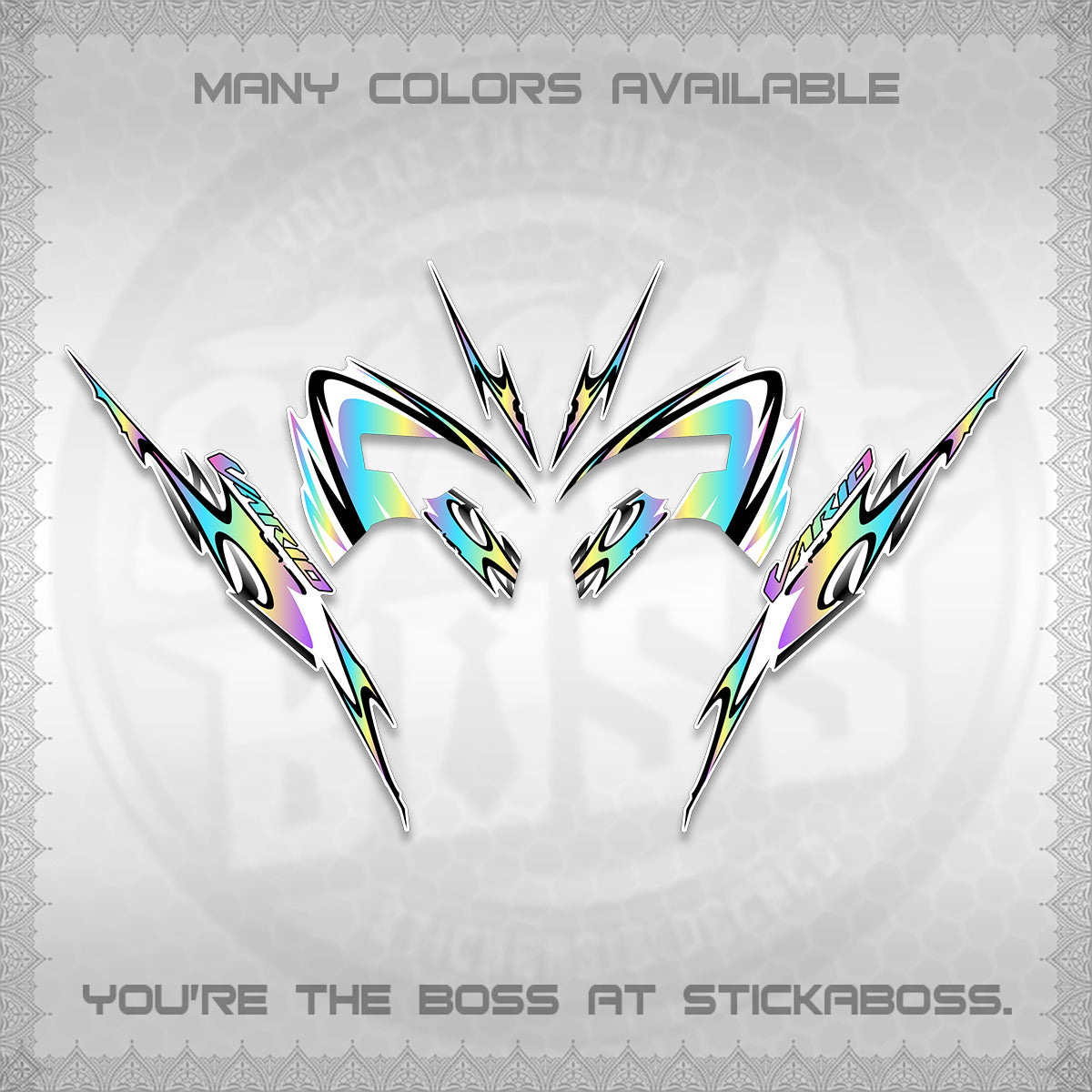 CLICK 125 V3 VARIO STRIPING FOR WHITE DECALS (2026 NEW LED DESIGN) STICKER KITS By STICKABOSS