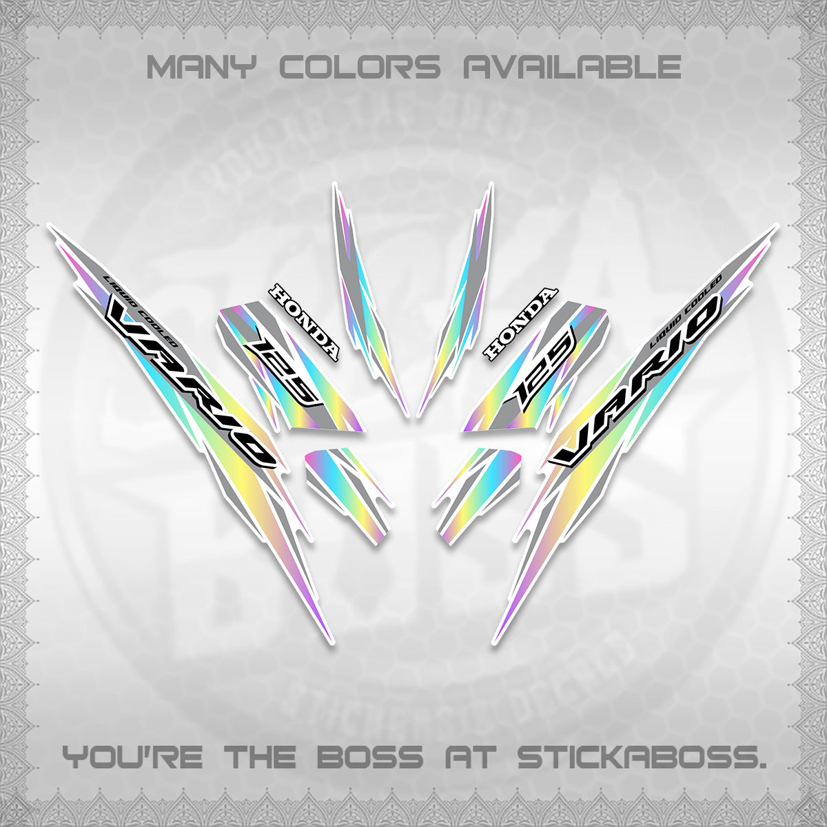 CLICK 125 V3 INDO FOR WHITE DECALS (2024 SV 22-A1 STYLE) STICKER KITS By STICKABOSS