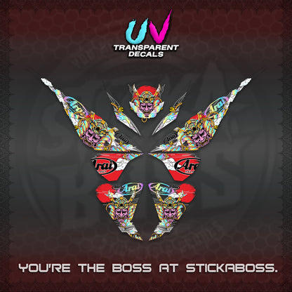 CLICK 125 V1 VARIO UV TRANSPARENT DECALS (2026 NEW SAMURAI MOTIF) STICKER KITS BY STICKABOSS