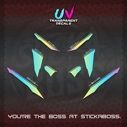 CLICK V2 UV TRANSPARENT DECALS (TRUENO STYLE DESIGN) STICKER KITS BY STICKABOSS