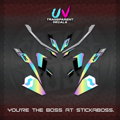 CLICK V2 UV TRANSPARENT DECALS (SCOTTxHRC DESIGN)STICKER KITS By STICKABOSS