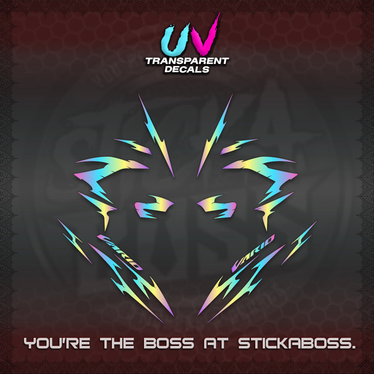 CLICK V3 UV TRANSPARENT DECALS (2026 VARIO NEW STRIPES) STICKER KITS BY STICKABOSS