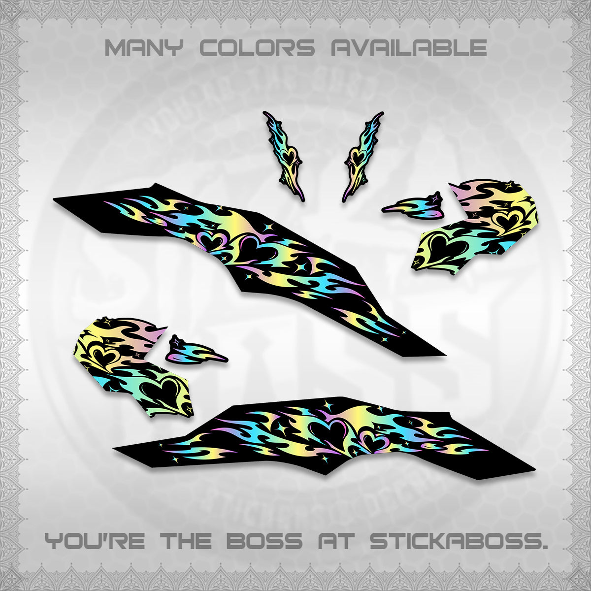 CLICK 125 V3 DECALS (2026 TRIBAL HEART DESIGN) STICKER KITS BY STICKABOSS