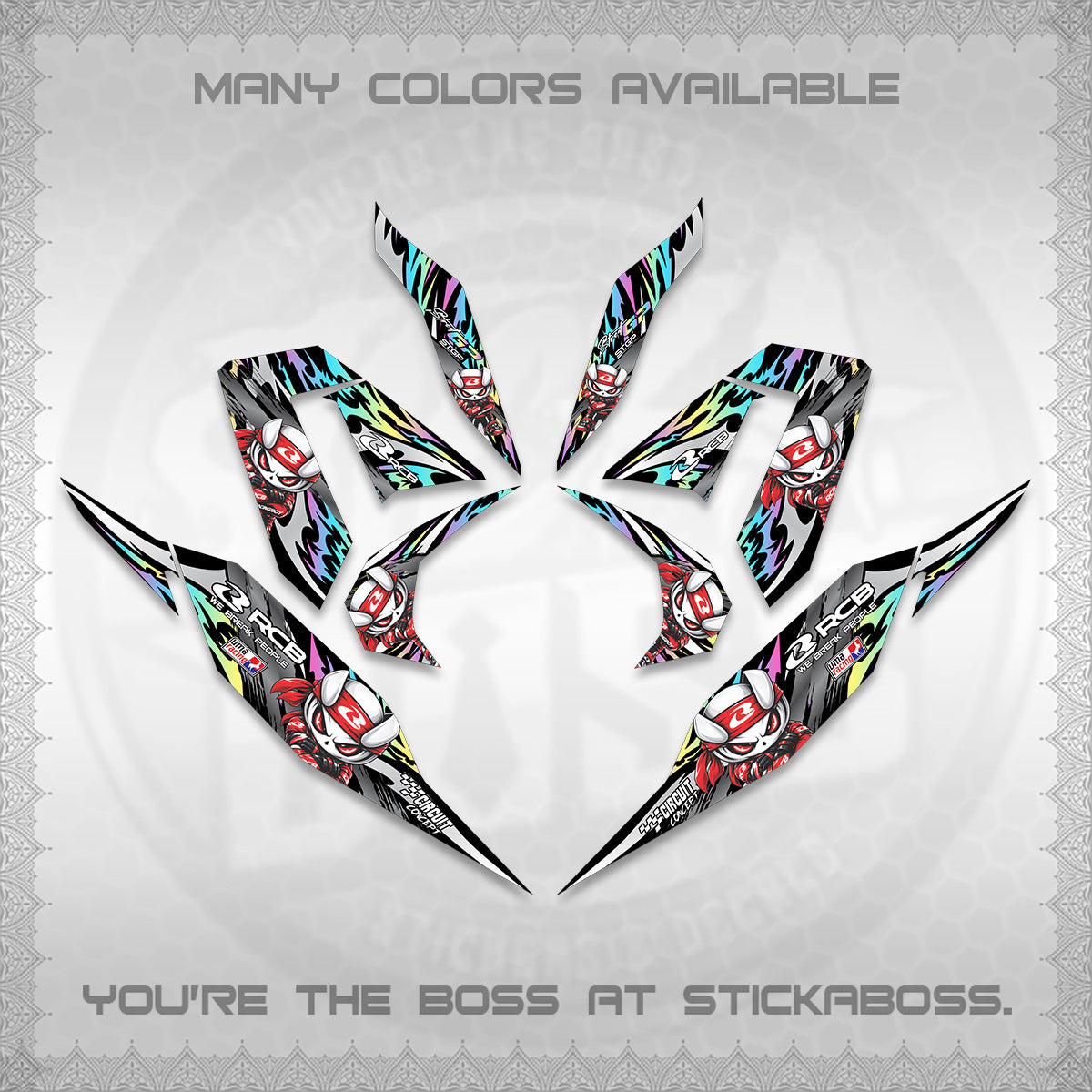 CLICK 125 V4 DECALS (2026 NEW RCB 2.0 DESIGN) STICKER KITS BY STICKABOSS