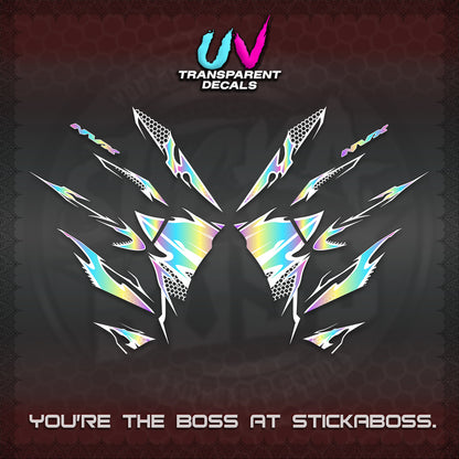AEROX 155 V2 UV TRANSPARENT (VIETNAM STYLE-1 SPOT) FOR DARK COLORED COVER DECALS By STICKABOSS