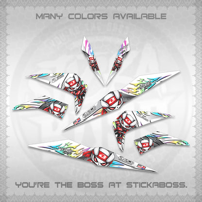 BEAT FI V2 FOR WHITE DECALS (2026 NEW RCB 2.0 DESIGN) STICKER KITS BY STICKABOSS