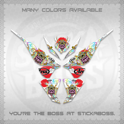 CLICK 125 V1 VARIO FOR WHITE DECALS (2026 NEW SAMURAI MOTIF) STICKER KITS BY STICKABOSS