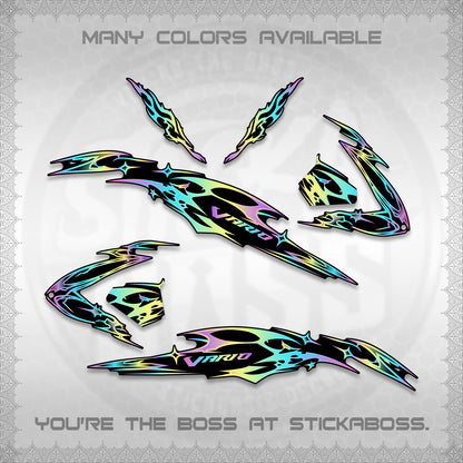 CLICK 125 V3 VARIO DECALS (2026 TRIBAL LIGHTNING DESIGN) STICKER KITS BY STICKABOSS