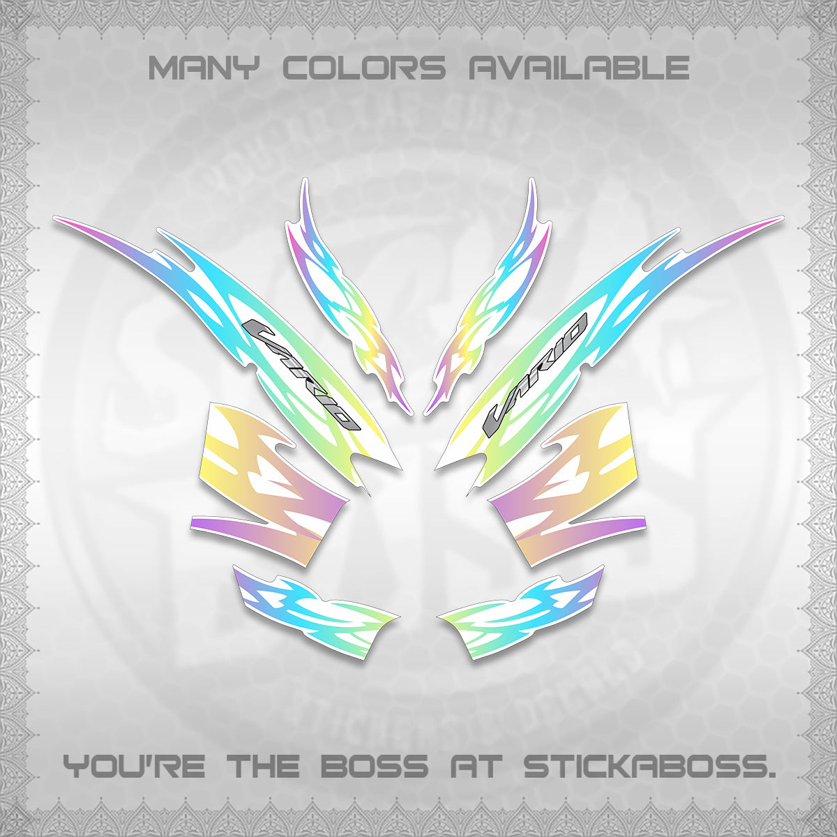 CLICK 125 V2 INDO STRIPING FOR WHITE DECALS (2026 NUSANTARA MOTIF) STICKER DECALS By STICKABOSS