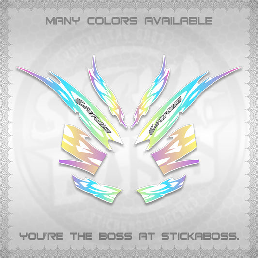 CLICK 125 V2 INDO STRIPING FOR WHITE DECALS (2026 NUSANTARA MOTIF) STICKER DECALS By STICKABOSS