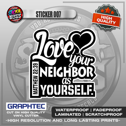 BIBLE VERSE STICKERS PART 1 | VINYL WATERPROOF STICKER | PREMIUM LAMINATED【PRINTED】