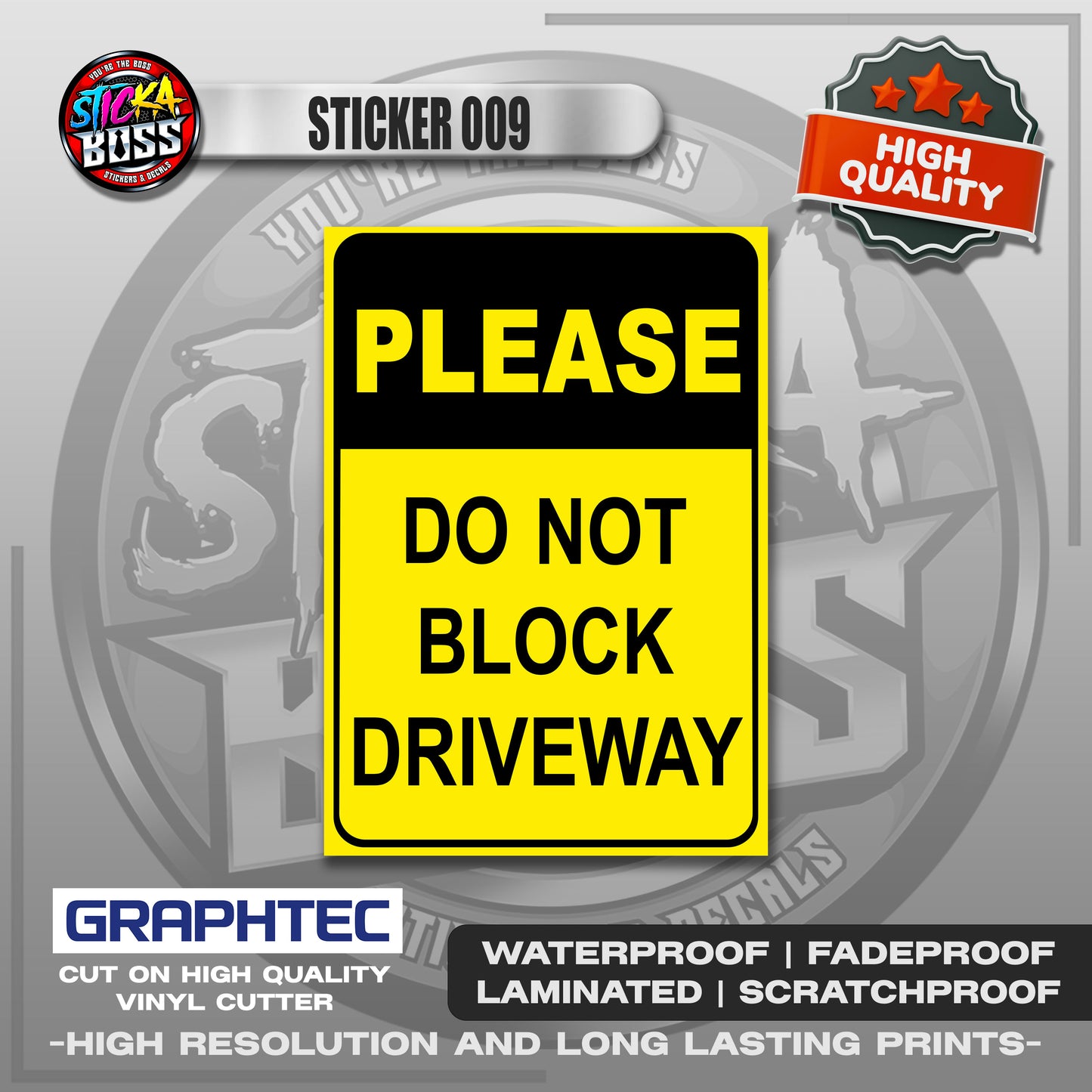 PARKING SIGNAGES | VINYL WATERPROOF STICKER | PREMIUM LAMINATED【PRINTED】