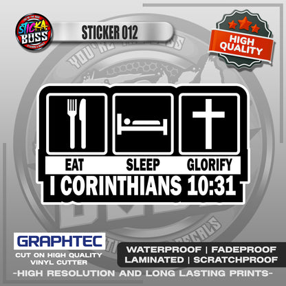 BIBLE VERSE STICKERS PART 1 | VINYL WATERPROOF STICKER | PREMIUM LAMINATED【PRINTED】
