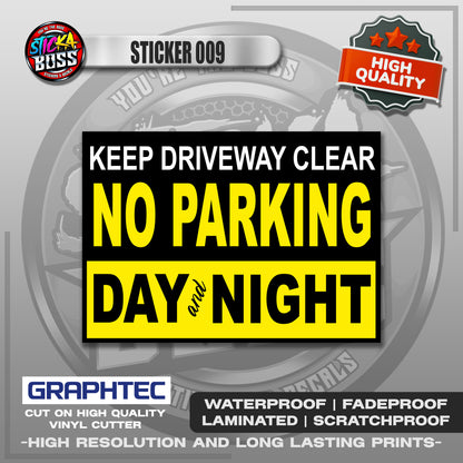 PARKING SIGNAGES | VINYL WATERPROOF STICKER | PREMIUM LAMINATED【PRINTED】