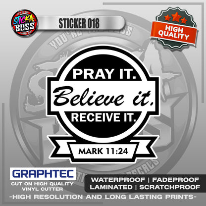 BIBLE VERSE STICKERS PART 1 | VINYL WATERPROOF STICKER | PREMIUM LAMINATED【PRINTED】