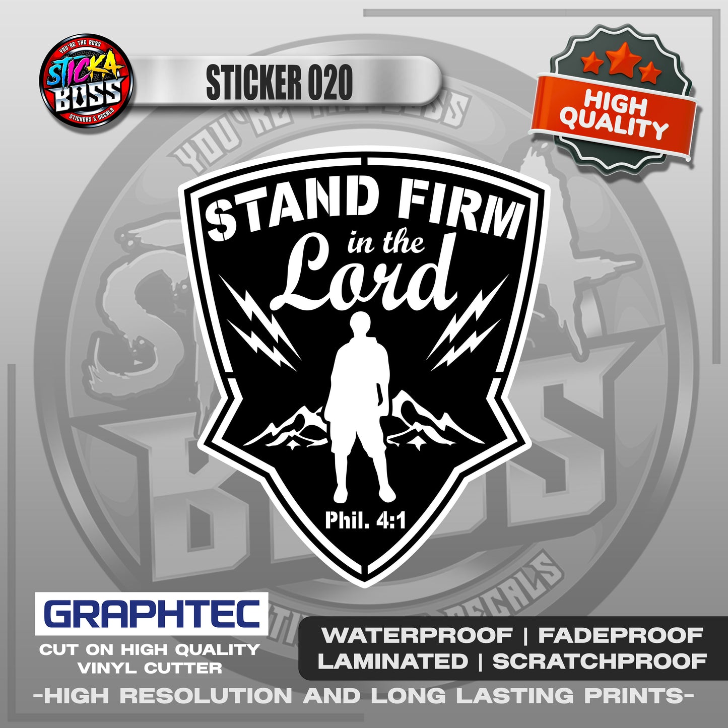 BIBLE VERSE STICKERS PART 1 | VINYL WATERPROOF STICKER | PREMIUM LAMINATED【PRINTED】
