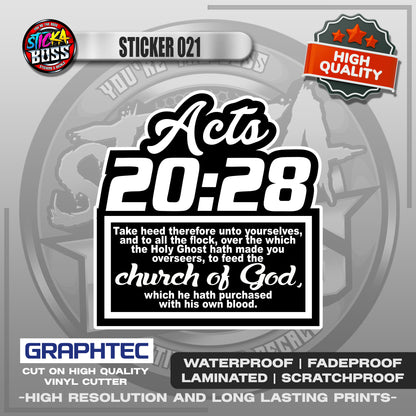 BIBLE VERSE STICKERS PART 1 | VINYL WATERPROOF STICKER | PREMIUM LAMINATED【PRINTED】