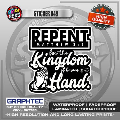 BIBLE VERSE STICKERS PART 2 | VINYL WATERPROOF STICKER | PREMIUM LAMINATED【PRINTED】