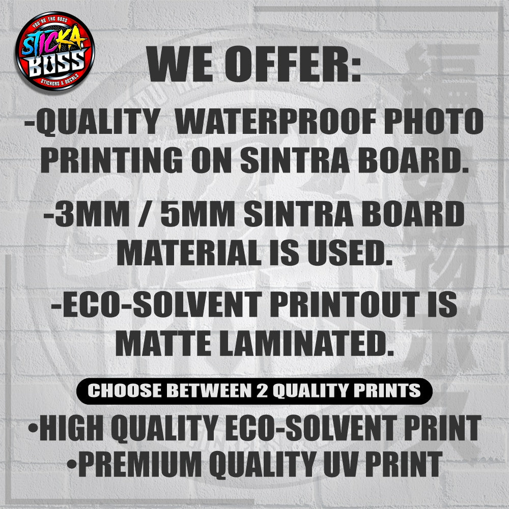 BIG SIZE RECTANGLE LOGO / MENU ON SINTRA BOARD | CUSTOMIZED & PERSONALIZED 【LOWEST PRICE】