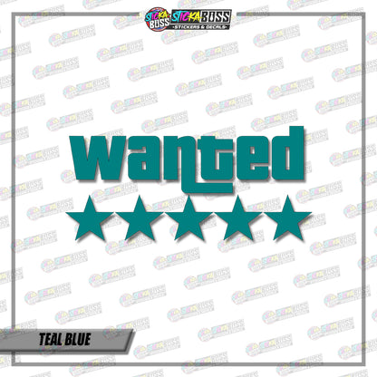 GTA WANTED ( VINYL CUT-OUT STICKER DECALS )【Stickaboss】