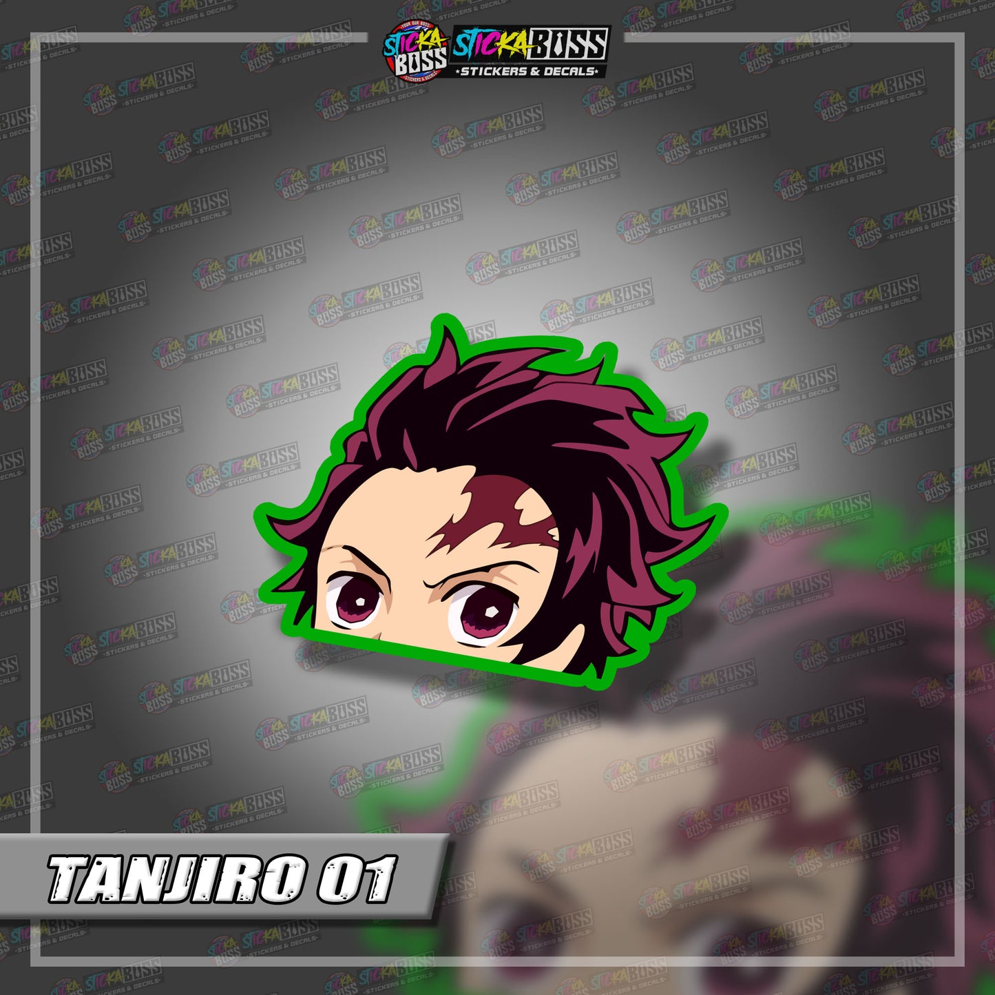 DEMON SLAYER PART 1 | ANIME PEEKER STICKER【VINYL PRINTED】( LAMINATED / WATERPROOF )