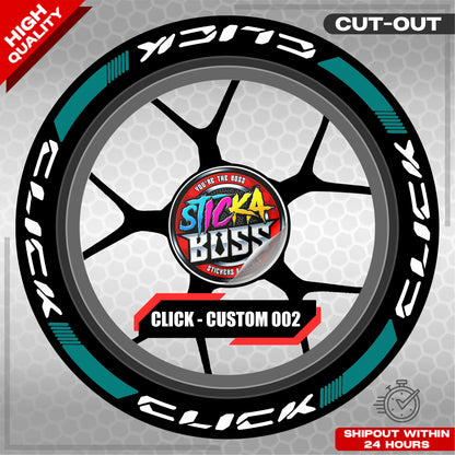 CLICK 125 / 150 / 160 MAGS STICKER SET  ( 2 MAGS ) - CUSTOM 002 | VINYL WATERPROOF CUT-OUT DECALS
