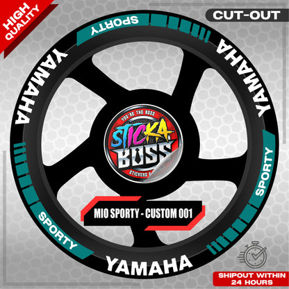 MIO SPORTY MAG STICKER SET ( 2 MAGS ) - CUSTOM 001 | VINYL WATERPROOF CUT-OUT DECALS
